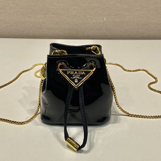 Prada Mini Pochette In Vernice Nera 1nr016