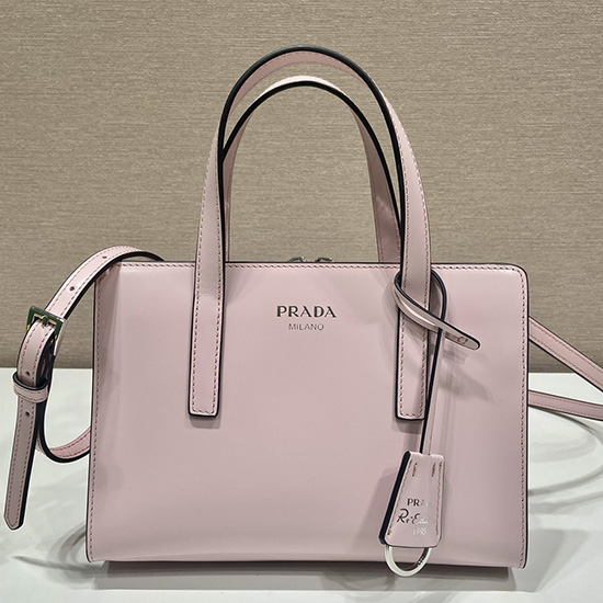 Prada Riedizione 1995 Mini Borsa In Pelle Spazzolata Rosa 1ba357