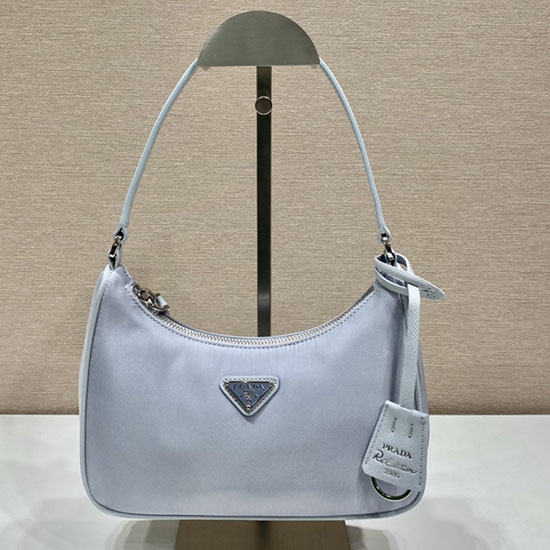 Prada Riedizione 2005 Mini Borsa In Re-nylon Blu 1ne204