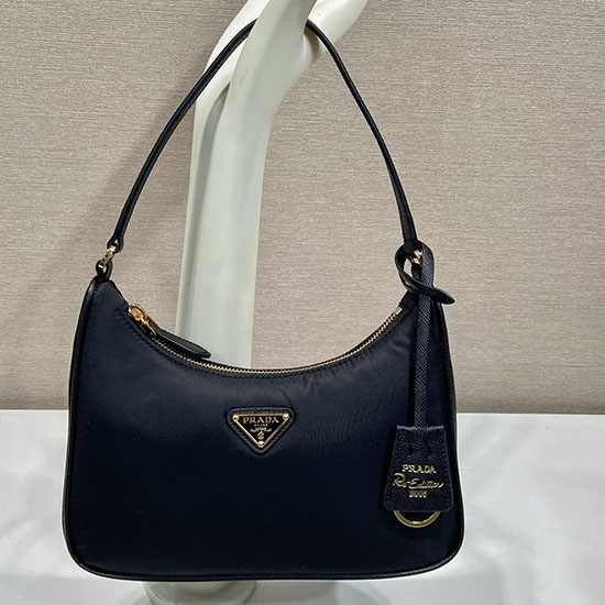 Prada Riedizione 2005 Mini Borsa In Re-nylon Nera 1ne204