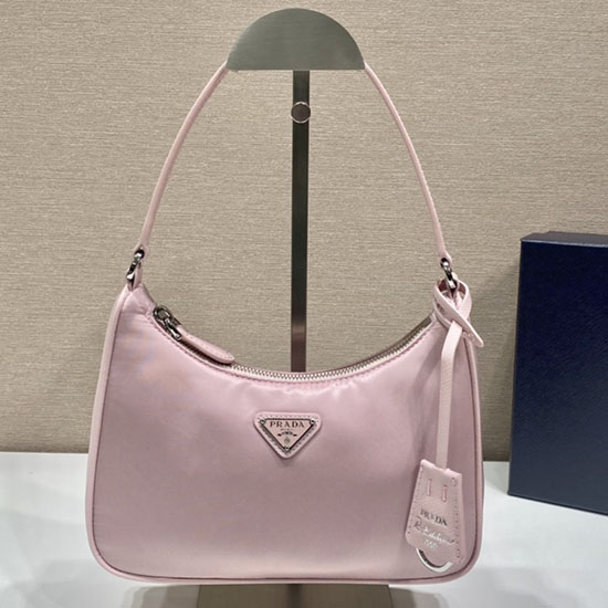 Prada Riedizione 2005 Mini Borsa In Re-nylon Rosa 1ne204