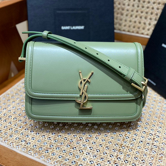 Saint Laurent Solferino Borsa Media Verde 634305