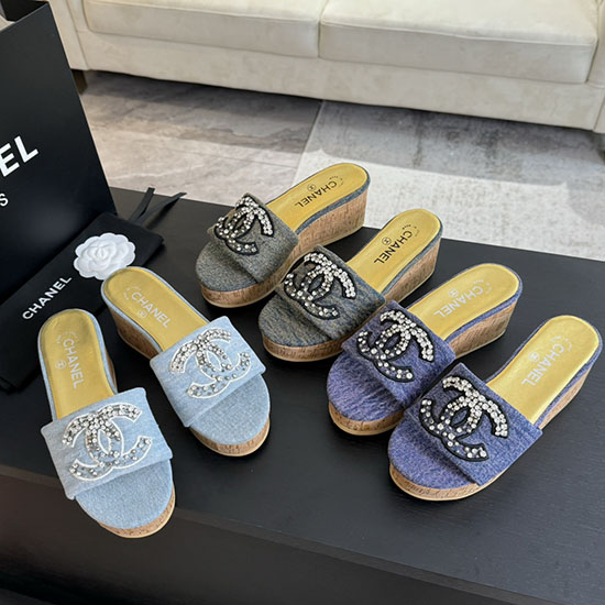 Sandali Con Zeppa Chanel Msc043002