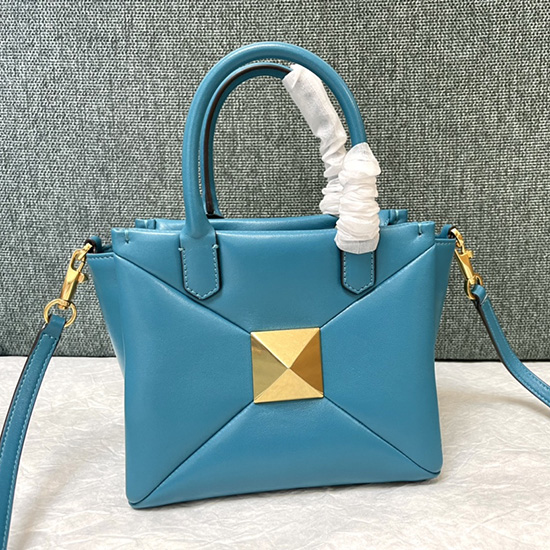 Valentino Borsa Piccola In Nappa Con Una Borchia Blu V1186