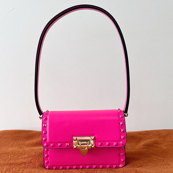 Valentino Garavani Borsa A Tracolla Piccola Rockstud23 Rosa V0312