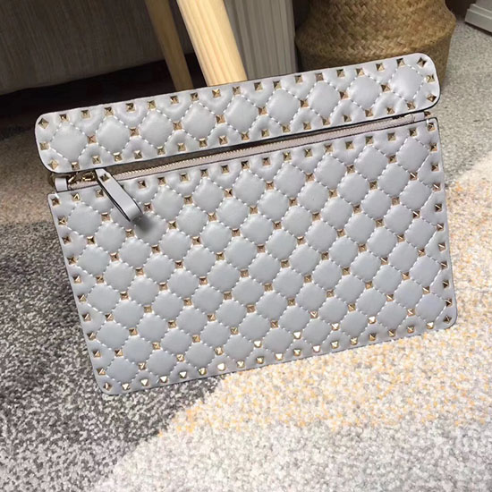 Valentino Garavani Pochette Rockstud Spike Azzurra V0177