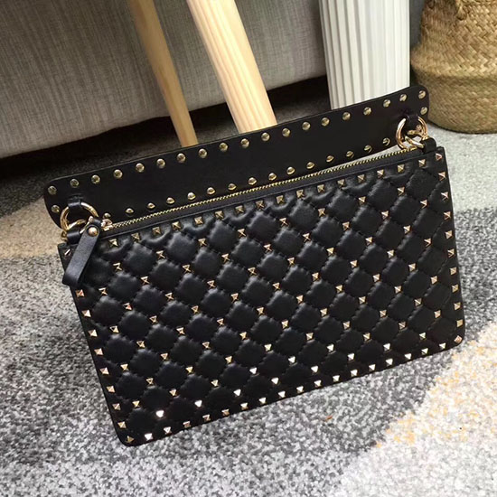 Valentino Garavani Pochette Rockstud Spike Nera V0177