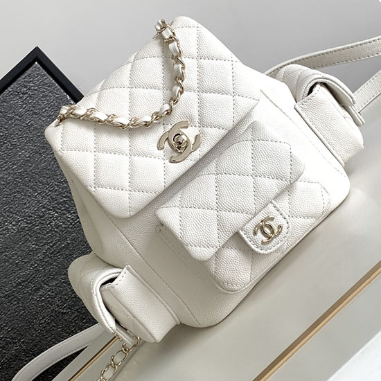 Zaino Piccolo Chanel Bianco As4399