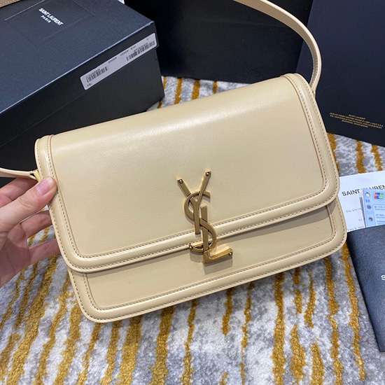 YSL سولفرينو حقيبة متوسطة الحجم بيج 634305