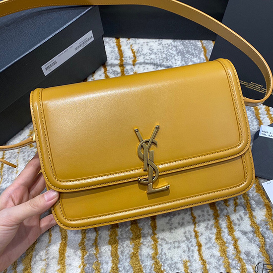 YSL سولفرينو حقيبة متوسطة الحجم صفراء 634305