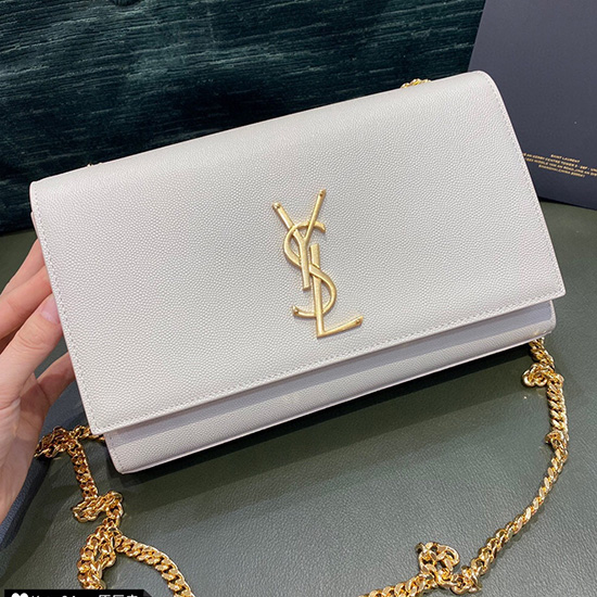 YSL كيت 24 حقيبة سلسلة بيضاء 354021