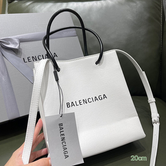 حقيبة تسوق Balenciaga XXS باللون الأبيض 572411