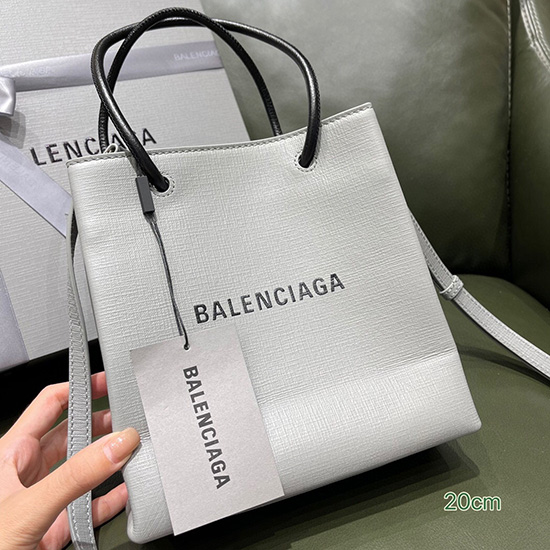 حقيبة تسوق Balenciaga XXS باللون الرمادي 572411