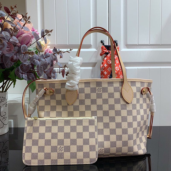 لويس فويتون دامييه أزور قماش Neverfull PM N41000