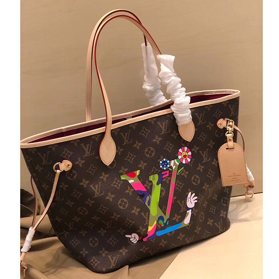 لويس فويتون مونوغرام قماش Neverfull مم M50710