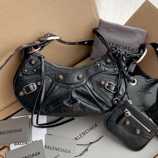 Balenciaga Le Cagole Xs чанта през рамо черна B671301