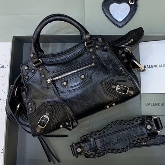 Balenciaga Neo Cagole Xs чанта през рамо черна B70094