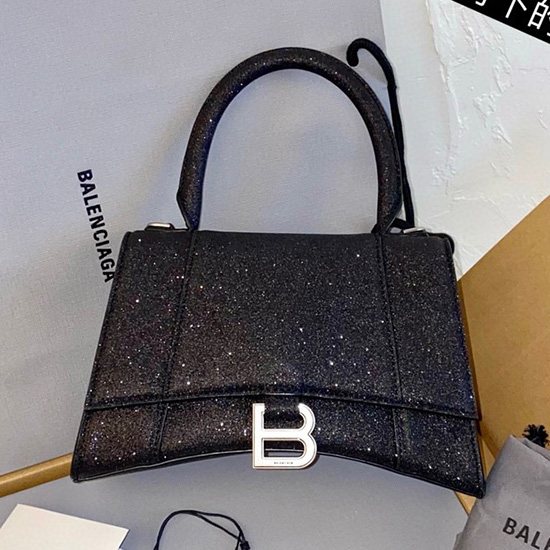 Balenciaga чанта с пясъчен часовник с блестяща горна дръжка B59354b13