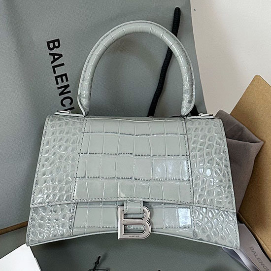 Balenciaga чанта с пясъчен часовник с горна дръжка сива B59354b26