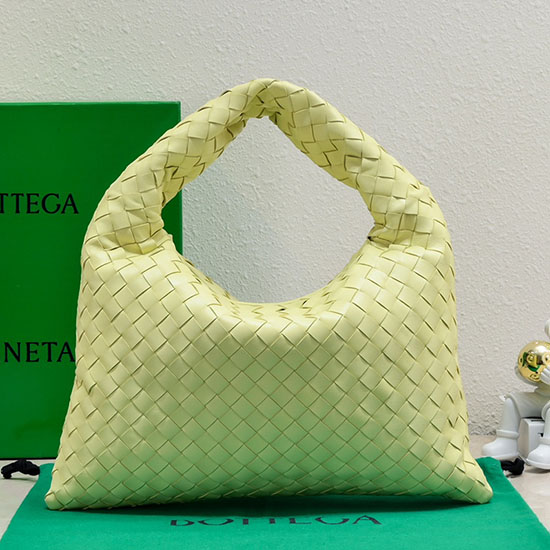 Bottega Veneta малка чанта за през рамо от хоп жълта 763966