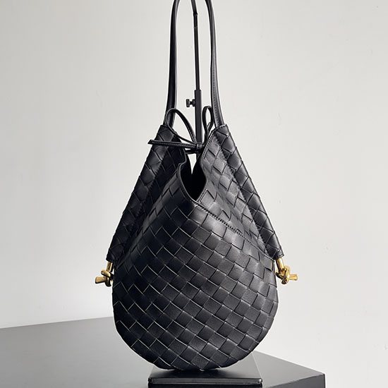 Bottega Veneta малка чанта през рамо Solstice черна B740898