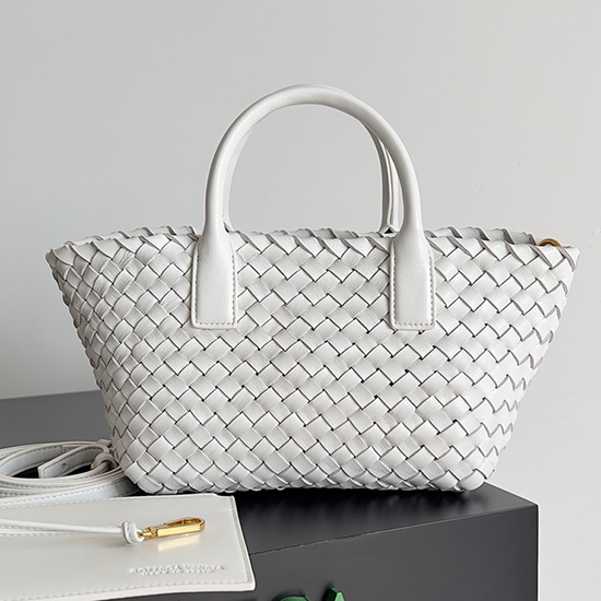 Bottega Veneta мини кабат бяло B10021