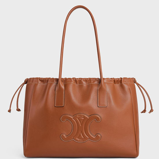 Celine Cabas Drawstring Cuir Triomphe Tan Cl35307