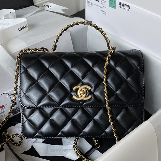 Chanel малка чанта с капак и горна дръжка As3908