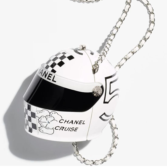 Chanel шлем Minaudiere бял As3774