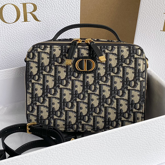 Dior Caro Box чанта синя D7301