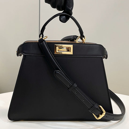 Fendi Peekaboo Iseeu малка чанта черна F80011a