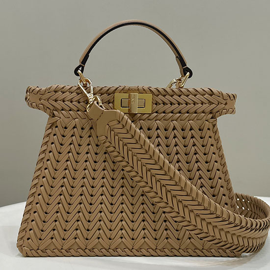 Fendi Peekaboo Iseeu малък бежов F80138