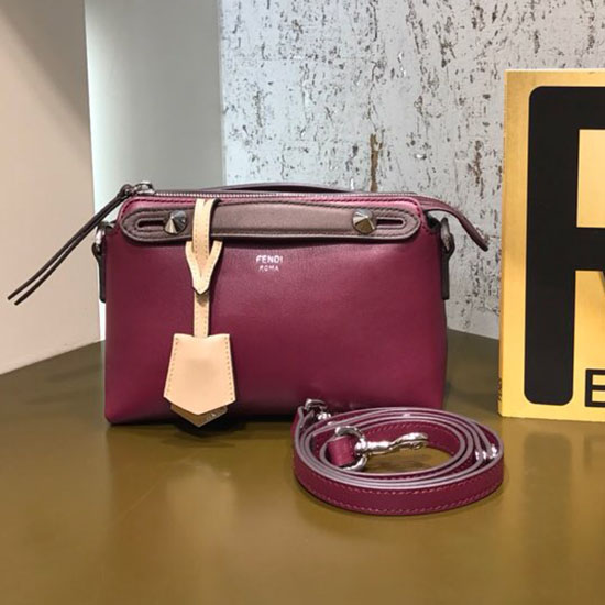 Fendi между другото мини чанта бостън бордо F81492