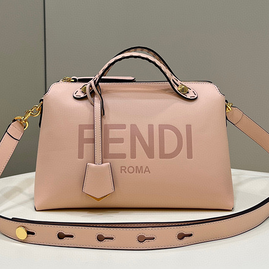 Fendi между другото средна кожена бостънска чанта розова F8286