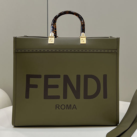 Fendi средно слънчева чанта зелена F8266