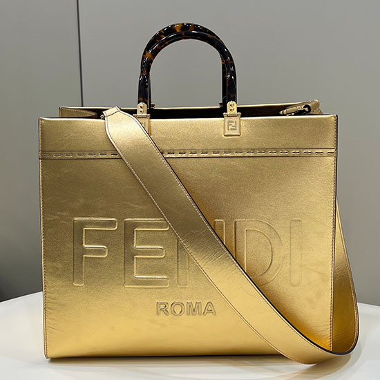 Fendi средно слънчева чанта златна F8266