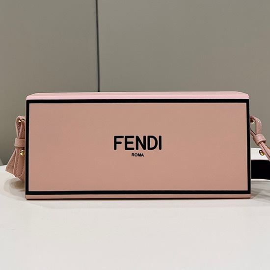 Fendi чанта за през рамо във вертикална кутия розова F70304