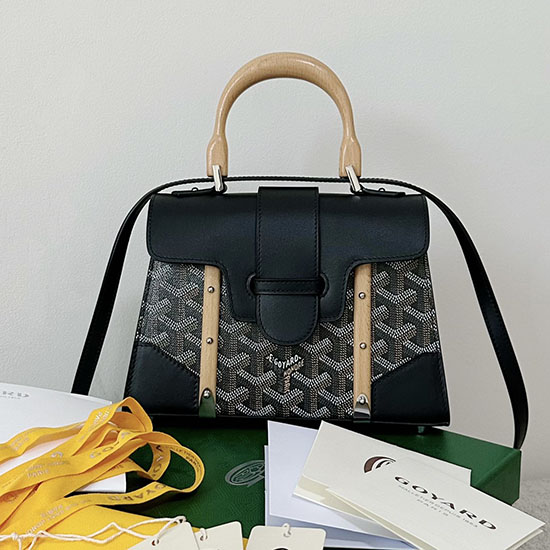 Goyard Saigon структура мини чанта черна G6015