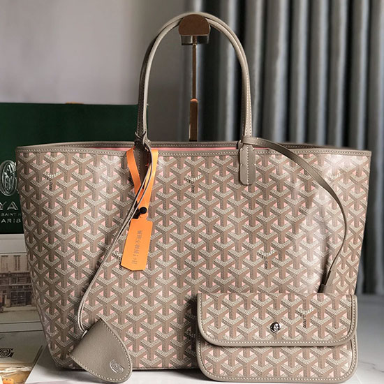 Goyard Saint Louis Tote сиво и розово G6001