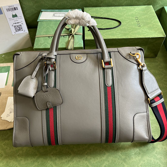 Gucci Bauletto много голяма чанта за дрехи сива 715671