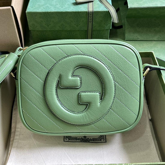 Gucci Blondie малка чанта през рамо зелена 742360