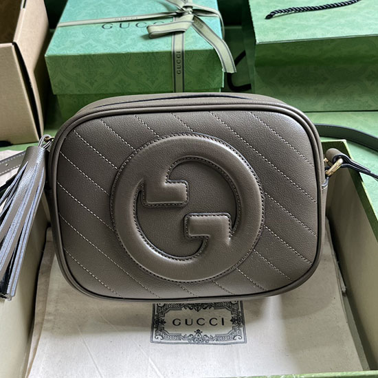 Gucci Blondie малка чанта през рамо сива 742360