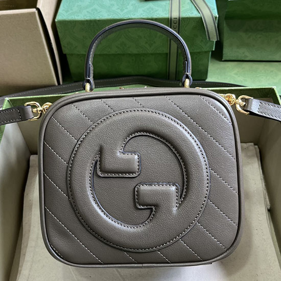 Gucci Blondie чанта с горна дръжка сива 744434