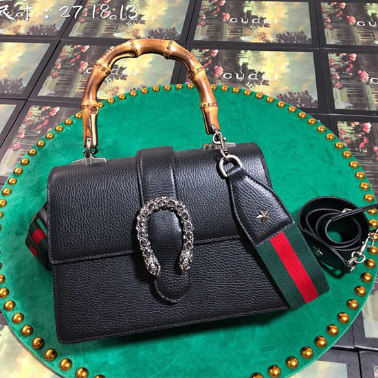 Gucci Dionysus средна чанта с горна дръжка черна 448075