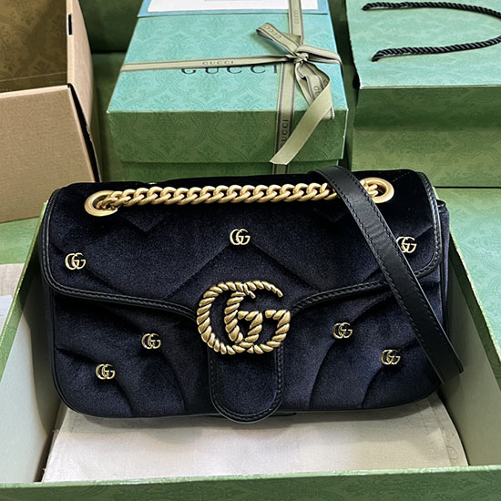 Gucci Gg Marmont малка чанта през рамо черна 443497