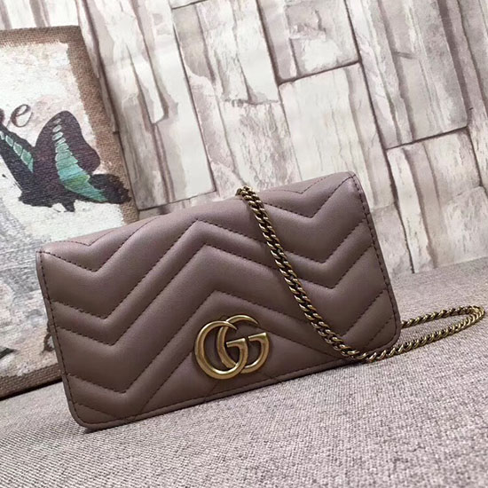 Gucci Gg Marmont мини чанта през рамо розово 488426