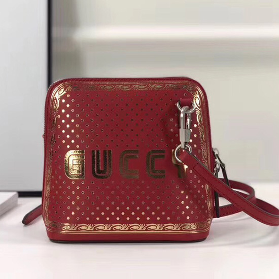 Gucci Guccy мини чанта през рамо червена 511189