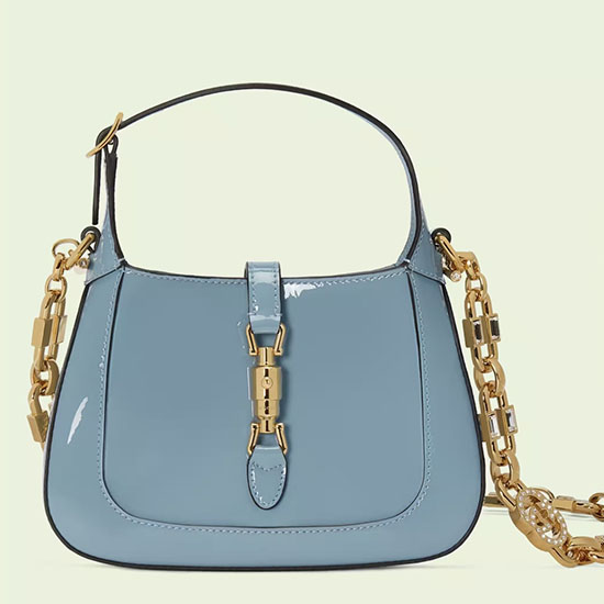 Gucci Jackie 1961 мини чанта през рамо синя 699651