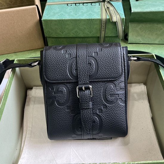 Gucci Jumbo Gg малка чанта месинджър черна 760235