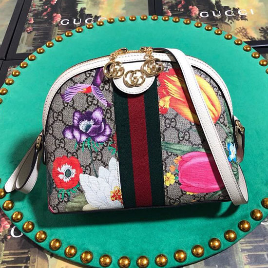 Gucci Ophidia Gg Flora малка чанта през рамо 499621